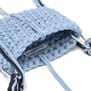 Blue crochet crossbody bag by Loopd Studio